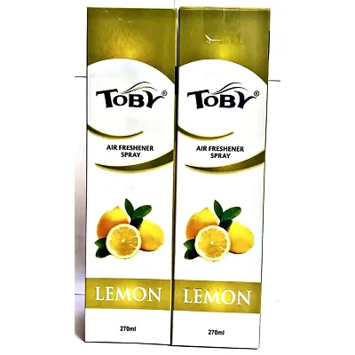 Toby Air Freshener Spray - Lemon  Lemon | Long-Lasting Fragrance | (250 ml) (Pack of 2)