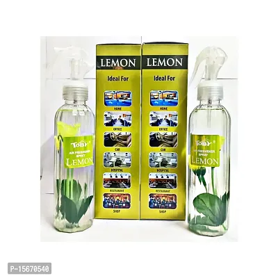 Toby Air Freshener Spray - Lemon  Lemon | Long-Lasting Fragrance | (250 ml) (Pack of 2)-thumb2