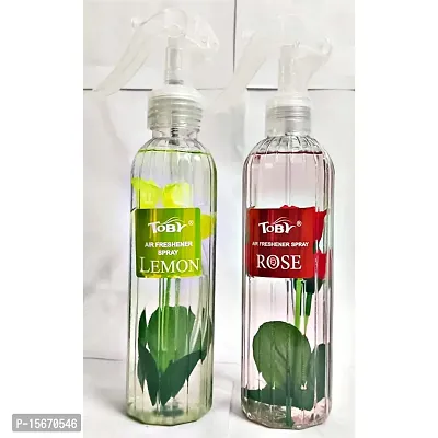 Toby Air Freshener Spray - Lemon  Rose | Long-Lasting Fragrance | (250 ml) (Pack of 2)-thumb2