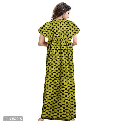 Royal RAJOTIYA Women's 100% Cotton Printed Regular Maxi Maternity Wear Comfortable Nightdresses ( Combo Pack of 2 PCs.) Green-thumb5