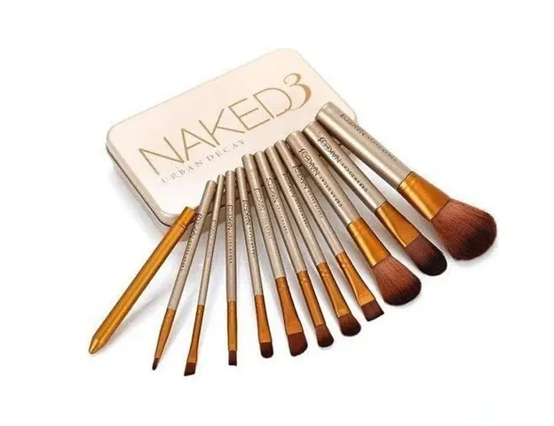 Glowhouse 12 Pcs Golden color makeup brush set