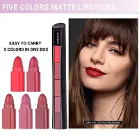 Glowhouse Liquid Lipstick 5in1, 3in1 Kajal, 1 Eyeliner And 3in1 Mascara For Women and Girls Wounderful Gift Option To Your Loved One On Any Occasion (Pack of 4)-thumb1