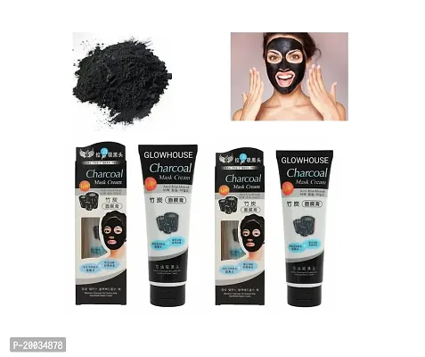 Glowhouse Charcoal Anti-Blackhead , Deep Cleansing, Purifyin Peel Off Mask - (Pack of 2)