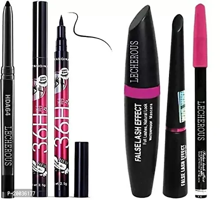 Glowhouse eye makeup combo set 3in1 Mascara set1 Eye Liner waterproof and long lasting 1 deep black kajal Name: eye makeup combo set 3in1 Mascara set,1 36h Eye Liner waterproof.