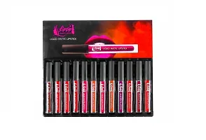 Glowhouse 12 pcs Matte liquid lipstick set (Set of 12) Multicolor-thumb2