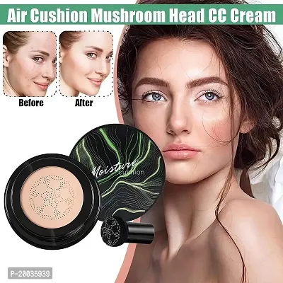 Glowhouse 3 in 1 CC and BB Foundation Cream Water Proof Concealer Foundation Cream with Mushroom Head 3 in 1 Air Cushion (20g)-thumb3