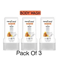 Glowhouse Shower Gel Body Wash Milk and Honey With Skin Conditioners For Soft Glowing Skin 100ml Pack of 3-thumb1
