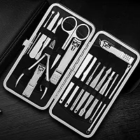 Glowhouse Manicure Set 16 in 1 Stainless Steel Professional Pedicure Kit Nail Scissors Grooming Kit with Leather Travel Case-thumb4