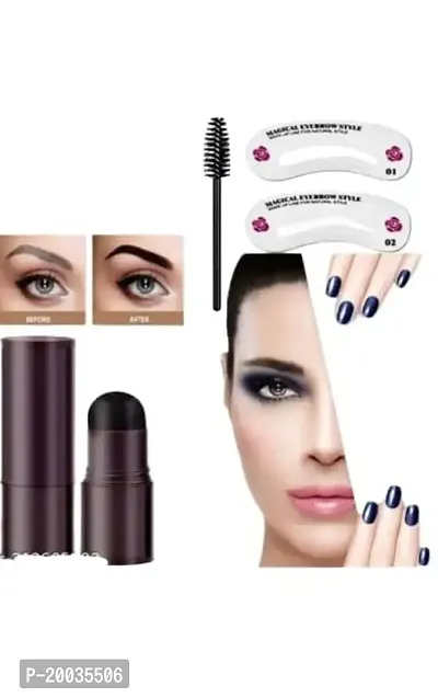 Glowhouse Eyebrow Shaper Kit Eyebrow Color Stamp 2Pcs Eyebrow Shaping Stencils 1Pcs Eyebrow Mascara Brush