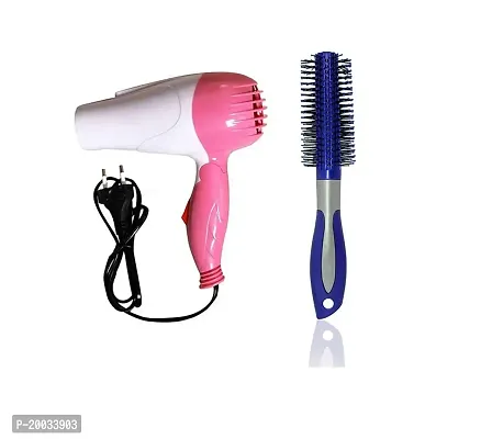 Glowhouse NV-1290 1000W Foldable Hair Dryer for Women Professional Electric Foldable Hair Dryer With 2 Speed Control,1 hair roller (Set of 2)-thumb0