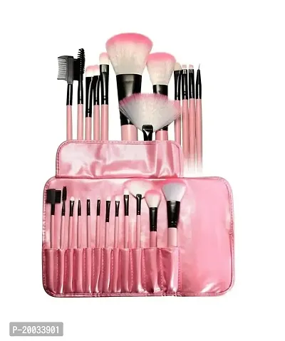 Glowhouse 24 Pcs pink color professional makeup brush set (24 Pcs Makeup Brush Set)