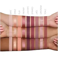 Glowhouse 18 Colors Rose Gold Remastered  Nude Edition Eye Shadow Palette (High Pigmentation) (Rose,Nude + 10pcs Pink Brush) Multicolors, Matte  Glitter Finish-thumb2