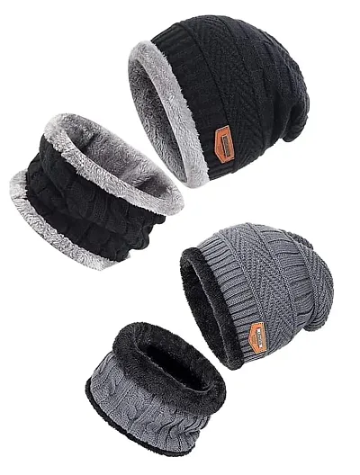 Fashionable And Winter Caps Pack Of 2