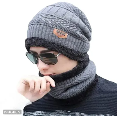 Fashionable Grey Winter Caps Pack Of 1