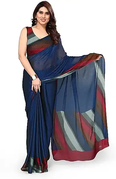 New In Chiffon Saree with Blouse piece 