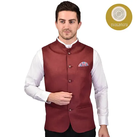 Reliable Blend Nehru Jackets For Men