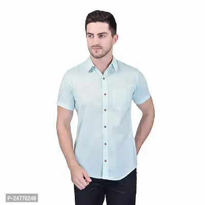 PRINTCULTR Men's Cotton Blend Casual Designer Shirt | Regular Slim Fit Solid Formal Shirt | | (PCHS6)-thumb0