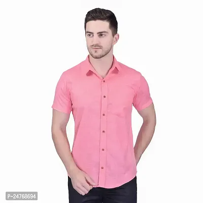 PRINTCULTR Men's Cotton Blend Casual Designer Shirt | Regular Slim Fit Solid Formal Shirt | | (PCHS8)-thumb0