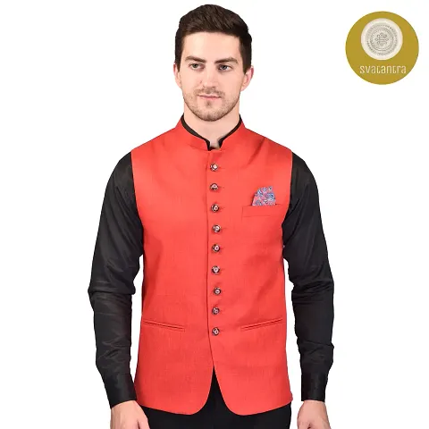 Reliable Blend Nehru Jackets For Men