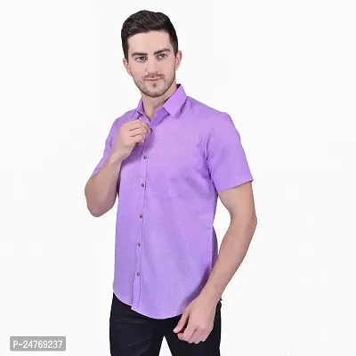 PRINTCULTR Men's Cotton Blend Casual Designer Shirt | Regular Slim Fit Solid Formal Shirt | | (PCHS2)-thumb2