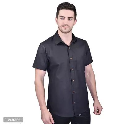 PRINTCULTR Men's Cotton Blend Casual Designer Shirt | Regular Slim Fit Solid Formal Shirt | | (PCHS7)-thumb3