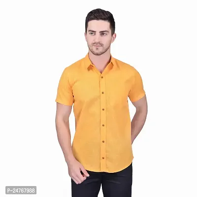 PRINTCULTR Men's Cotton Blend Casual Designer Shirt | Regular Slim Fit Solid Formal Shirt | | (PCHS11)-thumb0