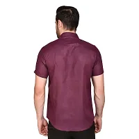 Reliable Brown Cotton Blend Short Sleeves Casual Shirt For Men-thumb1