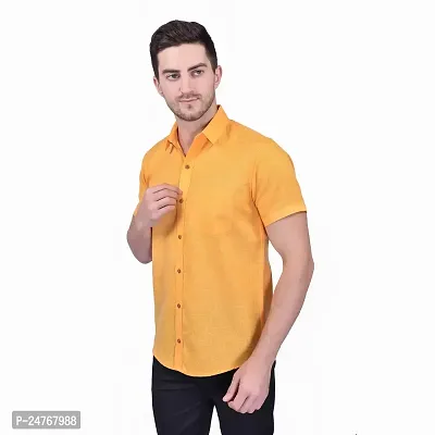PRINTCULTR Men's Cotton Blend Casual Designer Shirt | Regular Slim Fit Solid Formal Shirt | | (PCHS11)-thumb2