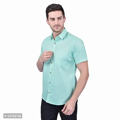 PRINTCULTR Men's Cotton Blend Casual Designer Shirt | Regular Slim Fit Solid Formal Shirt | | (PCHS12)-thumb2