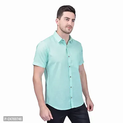 PRINTCULTR Men's Cotton Blend Casual Designer Shirt | Regular Slim Fit Solid Formal Shirt | | (PCHS12)-thumb3