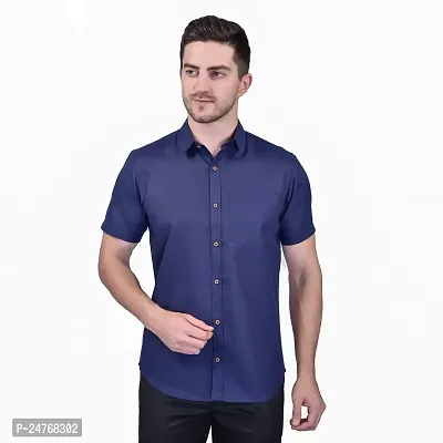 PRINTCULTR Men's Cotton Blend Casual Designer Shirt | Regular Slim Fit Solid Formal Shirt | | (PCHS3)-thumb0