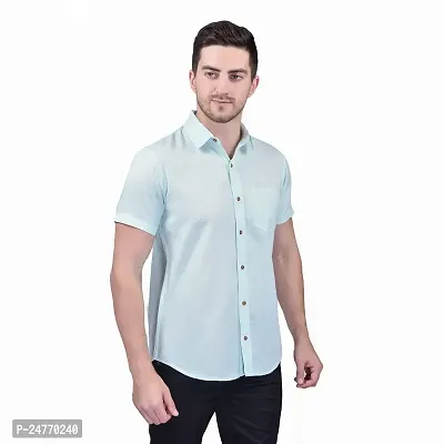 PRINTCULTR Men's Cotton Blend Casual Designer Shirt | Regular Slim Fit Solid Formal Shirt | | (PCHS6)-thumb3