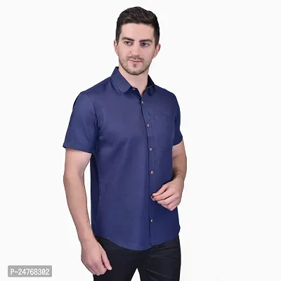 PRINTCULTR Men's Cotton Blend Casual Designer Shirt | Regular Slim Fit Solid Formal Shirt | | (PCHS3)-thumb3