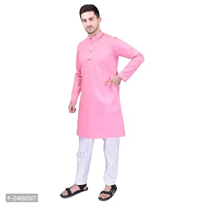 Stylish Men Silk Kurta with Pyjama Set-thumb3