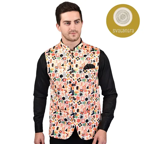 Reliable Blend Nehru Jackets For Men