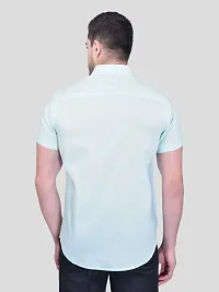 Mens Cotton Blend  Casual Designer Solid Color Shirt | Regular Slim Fit Half Sleeve, Straight, Waist Length Collared Neck Solid Formal Shirt |-thumb1