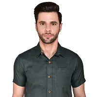 Classic Cotton Blend Solid Casual Shirts for Men-thumb2