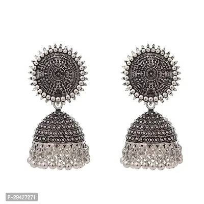 Beautiful Traditional Jhumki Earring Silver Colour Style (pack of 1)