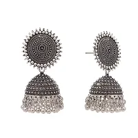 Beautiful Traditional Jhumki Earring Silver Colour Style (pack of 1)-thumb1