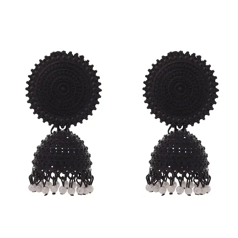 Beautiful Traditional Jhumki Earring Dark Colour Style (pack of 1)