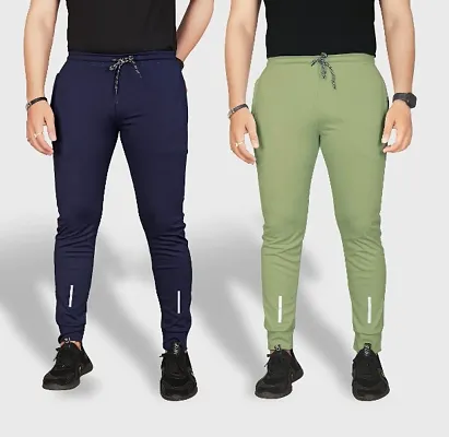 Mens Relaxed Lycra Track Pants  Regular Fit Jogger  Sport Wear Lower  Perfect Gym Pants Stretchable Running Trousers Nightwear and Daily Use  Slim Fit Track Pants with Zipper with Both Size Pockets
