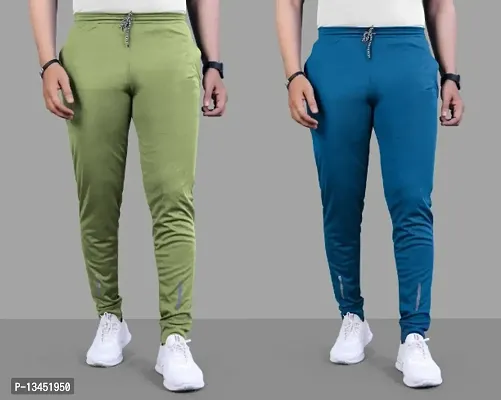 Suzaro Combo Mens Relaxed Lycra Track Pants / Regular Fit Jogger / Sport Wear Lower /Perfect Gym Pants /Stretchable Running Trousers /Nightwear and Daily Use Slim Fit Track Pants with Zipper with Bot