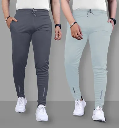 Hot Selling Polyester Regular Track Pants For Men Pack of 2