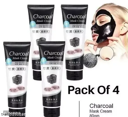 Charcoal Face Mask Anti -Blackhead Pack Of 4-thumb0