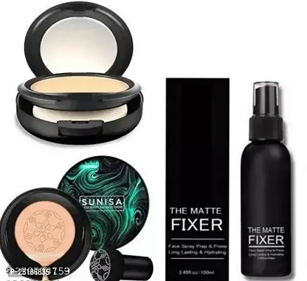 Matte Makeup Fixer And Face Makeup Compact Powder And Sunisa Air Cushion Mushroom Head Waterproof Makeup Foundation