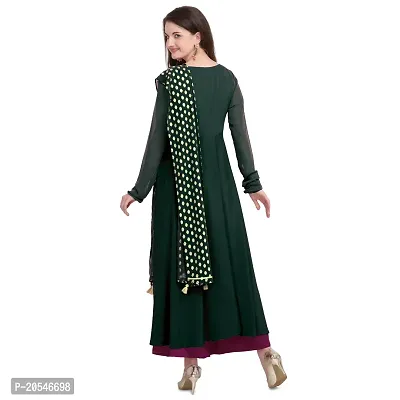 Fancy Anarkali long Kurti with Dupatta Set-thumb5