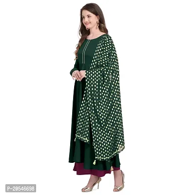 Fancy Anarkali long Kurti with Dupatta Set-thumb2