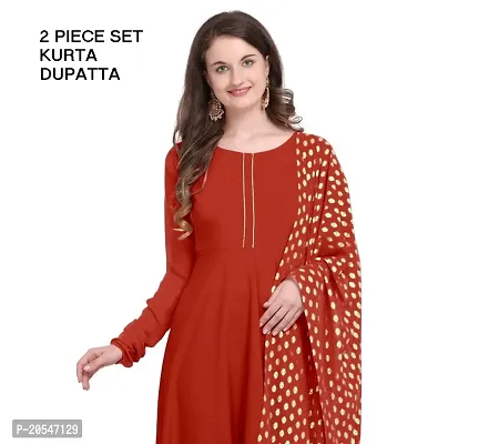 Fancy Anarkali long Kurti with Dupatta Set