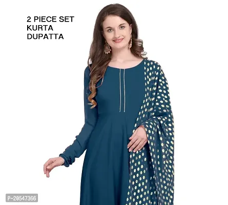 Fancy Anarkali long Kurti with Dupatta Set