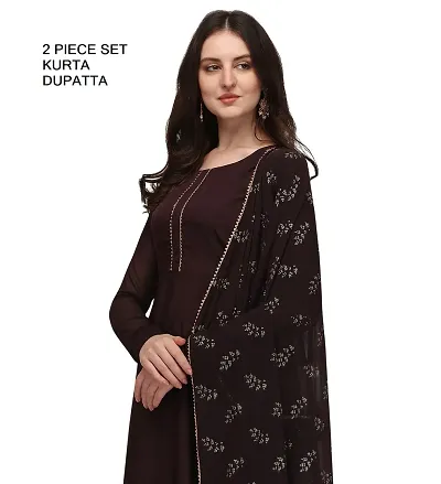 Fancy Anarkali long Kurti with Dupatta Set